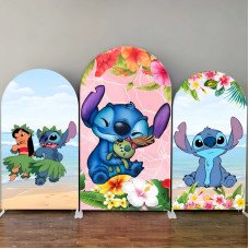 JY01  Hawaiian Stitch Arch Backdrop Cover Elastic Fabric Beach Tropical Flower Themed Party Decoration for Summer Birthday Luau Wedding