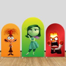 JY137 Inside Out Emotion Characters Arch Backdrop Cover Elastic Fabric Cartoon Kids Birthday Party Decoration