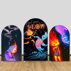 JY143 Elemental Find Your Glow Arch Backdrop Cover Elastic Fabric Cartoon Kids Birthday Party Decoration