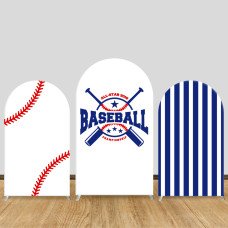 JY167  Baseball Cross Bats All Star Arch Backdrop Cover Elastic Fabric Sports Themed Birthday Party Decoration