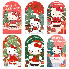 JY1168 Hello Kitty Christmas Series Arch Backdrop Cover, Elastic Fabric Background for Kids Christmas & Festive Party