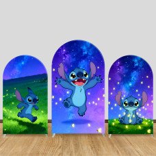 JY1242  Starry Sky Fireflies Stitch Arch Backdrop Cover, Elastic Fabric Background for Magical & Night Themed Party