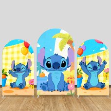 JY1268 Picnic Party Stitch Arch Backdrop Cover, Elastic Fabric Background for Cheerful & Playful Themed Party