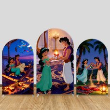 JY1313 Aladdin Night Market Arch Backdrop Cover, Elastic Fabric Background for Fairy Tale & Festive Themed Party