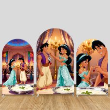 JY1314 Aladdin Royal Banquet Arch Backdrop Cover, Elastic Fabric Background for Fairy Tale & Luxurious Themed Party