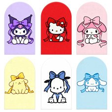 JY1348 Sanrio Cute Characters Arch Backdrop Cover, Elastic Fabric Background for Kids & Kawaii Themed Party