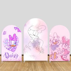 JY1371 Pink Glitter Daisy Duck Arch Backdrop Cover, Elastic Fabric Background for Kids & Cute Themed Party JY1371 Pink Glitter Daisy Duck Arch Backdrop Cover, Elastic Fabric Background for Kids & Cute Themed Party