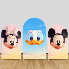 JY1410 Oil Painting Mickey & Friends Arch Backdrop Cover, Elastic Fabric Background for Kids Artistic Party JY1410 Oil Painting Mickey & Friends Arch Backdrop Cover, Elastic Fabric Background for Kids Artistic Party