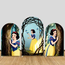 JY1477 Whispering Woods Snow White Arch Backdrop Cover, Elastic Fabric Background for Kids Magical Party JY1477 Whispering Woods Snow White Arch Backdrop Cover, Elastic Fabric Background for Kids Magical Party