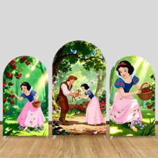 JY1481 Forest Encounter Snow White Arch Backdrop Cover, Elastic Fabric Background for Kids Magical Party JY1481 Forest Encounter Snow White Arch Backdrop Cover, Elastic Fabric Background for Kids Magical Party