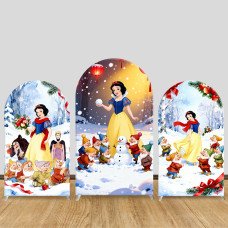 JY1489 Snowy Playtime Snow White Arch Backdrop Cover, Elastic Fabric Background for Kids Whimsical Party JY1489 Snowy Playtime Snow White Arch Backdrop Cover, Elastic Fabric Background for Kids Whimsical Party