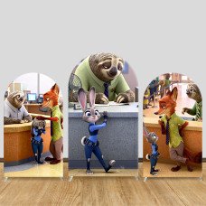 JY1548 Zootopia Judy & Nick DMV Office Scene Arch Backdrop Cover, Elastic Fabric Background for Funny Party JY1548 Zootopia Judy & Nick DMV Office Scene Arch Backdrop Cover, Elastic Fabric Background for Funny Party