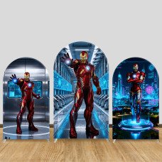 JY1561 Iron Man Workshop Sci-Fi Arch Backdrop Cover, Elastic Fabric Background for Superhero Party JY1561 Iron Man Workshop Sci-Fi Arch Backdrop Cover, Elastic Fabric Background for Superhero Party