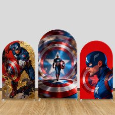 JY1592 Captain America Oil Painting Style Arch Backdrop Cover, Elastic Fabric Background for Artistic Party JY1592 Captain America Oil Painting Style Arch Backdrop Cover, Elastic Fabric Background for Artistic Party