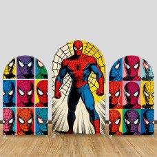 JY1605 Spider-Man Pop Comic Grid Style Arch Backdrop Cover, Elastic Fabric Background for Kids Party JY1605 Spider-Man Pop Comic Grid Style Arch Backdrop Cover, Elastic Fabric Background for Kids Party