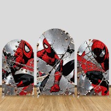 JY1606 Spider-Man Metal Punk Style Arch Backdrop Cover, Elastic Fabric Background for Superhero Party JY1606 Spider-Man Metal Punk Style Arch Backdrop Cover, Elastic Fabric Background for Superhero Party