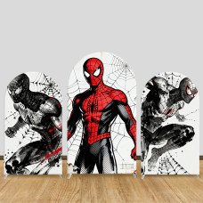 JY1618 Spider-Man Ink Wash Splash Style Arch Backdrop Cover, Elastic Fabric Background for Artistic Boys Party JY1618 Spider-Man Ink Wash Splash Style Arch Backdrop Cover, Elastic Fabric Background for Artistic Boys Party
