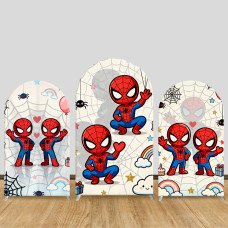 JY1620 Cute Chibi Spider-Man Style Arch Backdrop Cover, Elastic Fabric Background for Toddler Party JY1620 Cute Chibi Spider-Man Style Arch Backdrop Cover, Elastic Fabric Background for Toddler Party