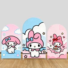 JY1631 My Melody Cloud and Star Style Arch Backdrop Cover, Elastic Fabric Background for Cute Girls Party JY1631 My Melody Cloud and Star Style Arch Backdrop Cover, Elastic Fabric Background for Cute Girls Party