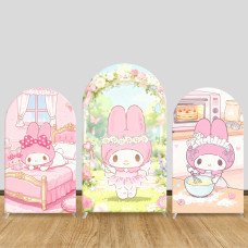 JY1644 My Melody Dreamy Life Style Arch Backdrop Cover, Elastic Fabric Background for Cute Themed Party JY1644 My Melody Dreamy Life Style Arch Backdrop Cover, Elastic Fabric Background for Cute Themed Party