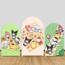 JY1657 Sanrio Characters Picnic Style Arch Backdrop Cover, Elastic Fabric Background for Outdoor Themed Party JY1657 Sanrio Characters Picnic Style Arch Backdrop Cover, Elastic Fabric Background for Outdoor Themed Party