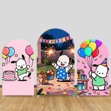 JY1672 Pochacco Birthday Celebration Style Arch Backdrop Cover, Elastic Fabric Background for Festive Kids Party JY1672 Pochacco Birthday Celebration Style Arch Backdrop Cover, Elastic Fabric Background for Festive Kids Party