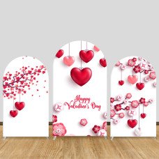 JY228 Valentine's Day Heart Plum Blossom Arch Backdrop Cover Elastic Fabric Valentine's Party Decoration