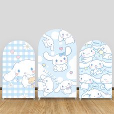 JY275   Cinnamoroll Sanrio Arch Backdrop Cover, Cute Elastic Fabric Arch Backdrop for Girls Birthday Party, Photo Booth Decor