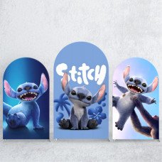 JY283  Lilo & Stitch Arch Backdrop Cover, Elastic Fabric Arch Backdrop for Kids Birthday Party, Photo Booth Decoration