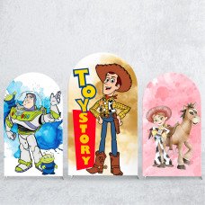 JY313 Toy Story Buzz Lightyear Woody Jessie Arch Backdrop Cover Elastic Fabric Cartoon Kids Birthday Party Decoration