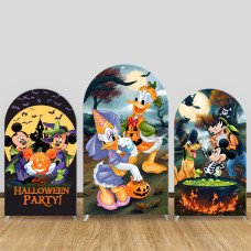 JY388 Mickey Minnie Donald Duck Halloween Party Arch Backdrop Cover Elastic Fabric Kids Halloween Decoration