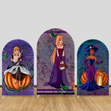 JY396 Disney Princess Halloween Witch Costume Arch Backdrop Cover Elastic Fabric Fairy Tale Halloween Decoration